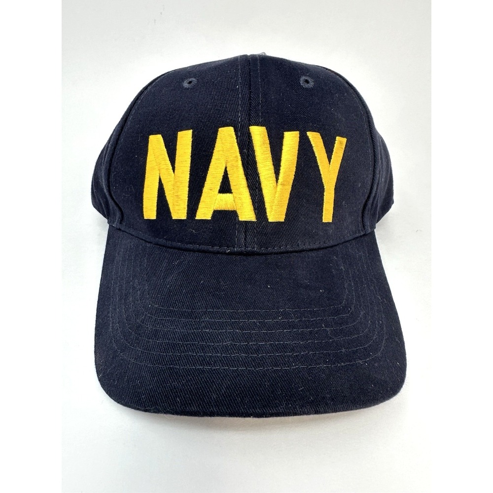 U S Navy Blue / Gold Cap Adjustable USN Embroidered Baseball Cap Rothco NWT